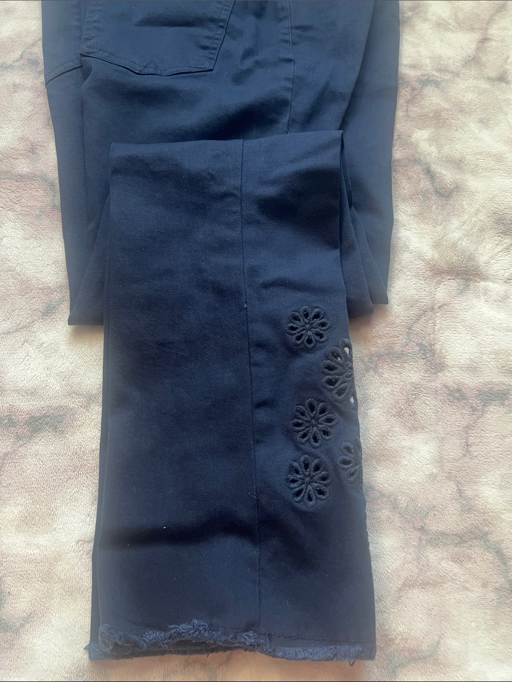 Twill Crop with Eyelet Details